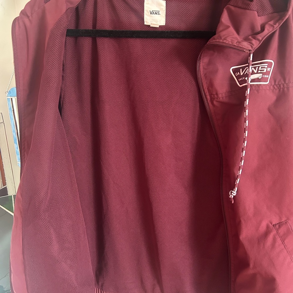 Vans Maroon Hooded Windbreaker Jacket - Picture 4 of 5